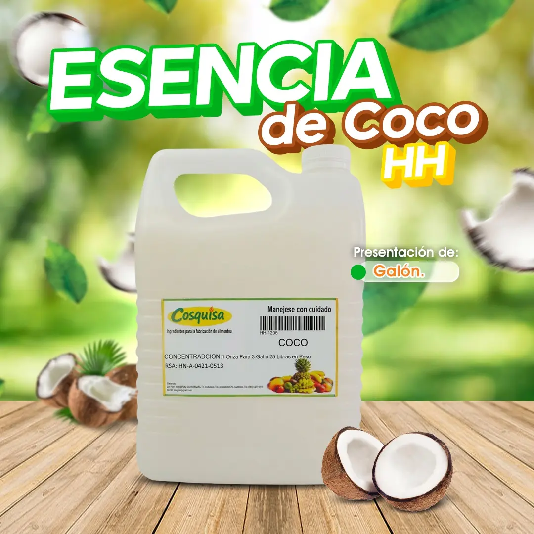 Esencia de coco HH para panadería y heladería | Cosquisa