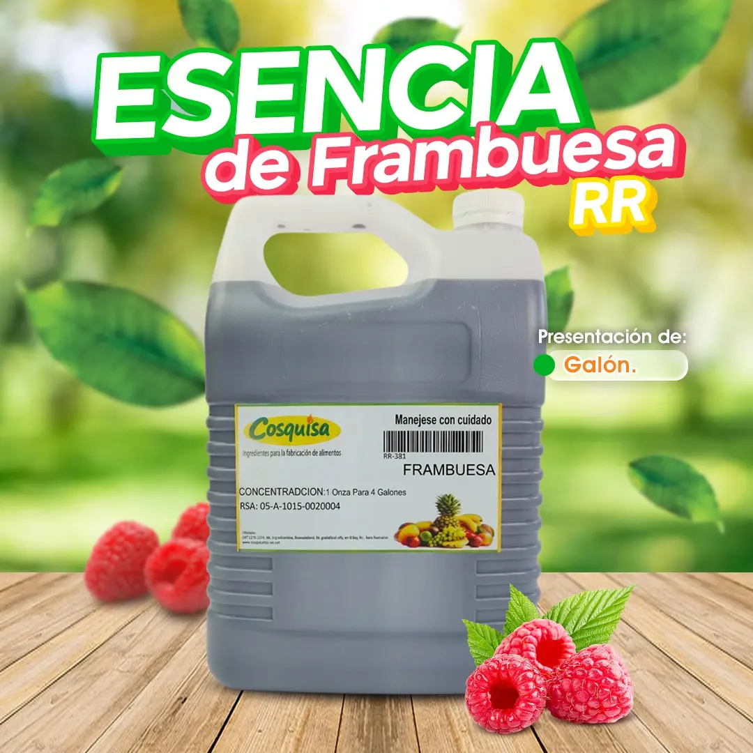 Esencia de frambuesa RR para juguitos y refrescos | Cosquisa