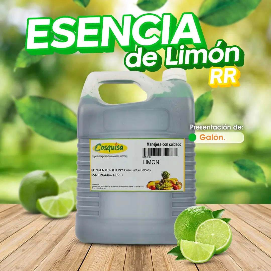 Esencia sabor limón RR para refrescos y juguitos | Cosquisa