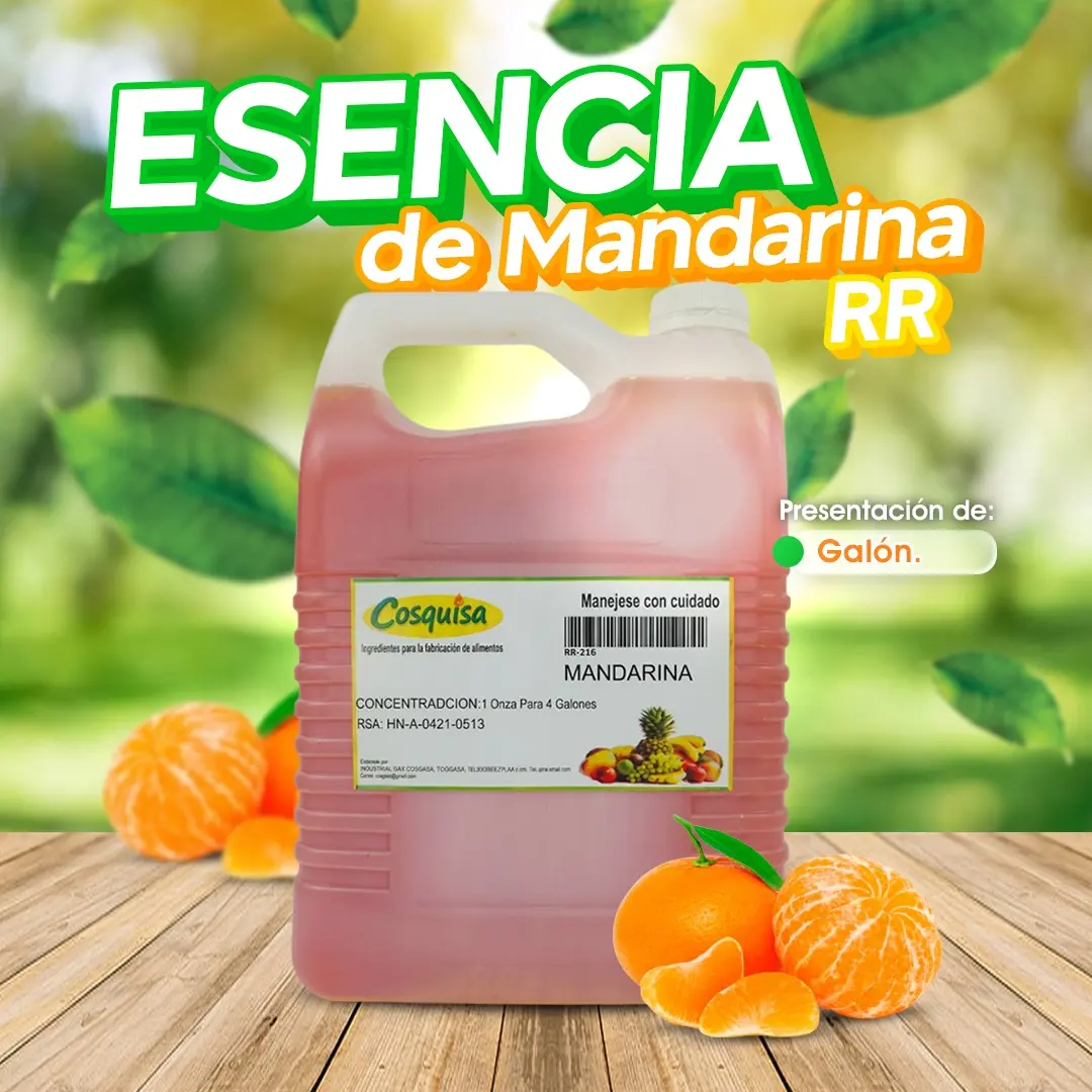 Esencia de mandarina RR para refrescos y juguitos | Cosquisa
