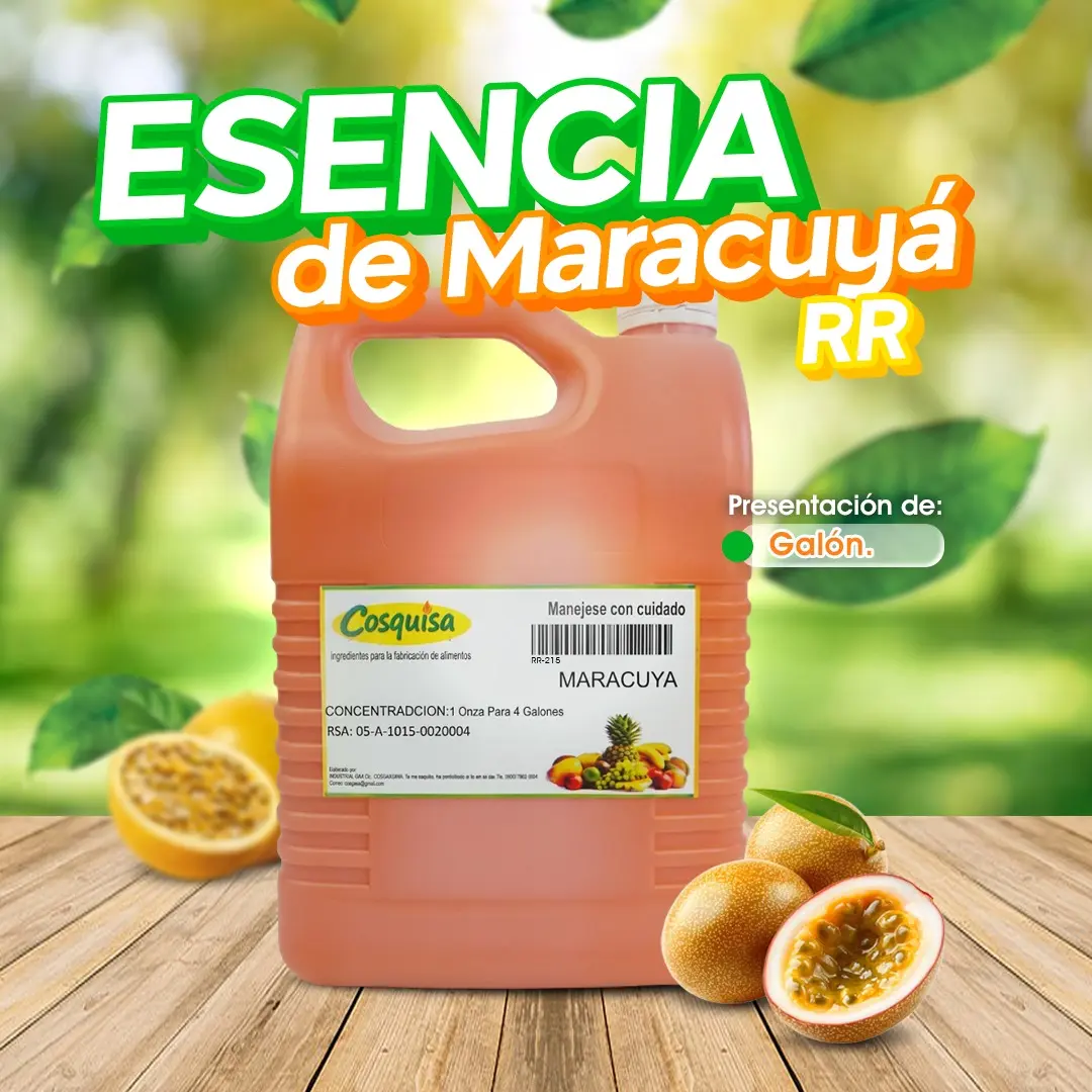 Esencia de maracuyá RR para refrescos y juguitos | Cosquisa
