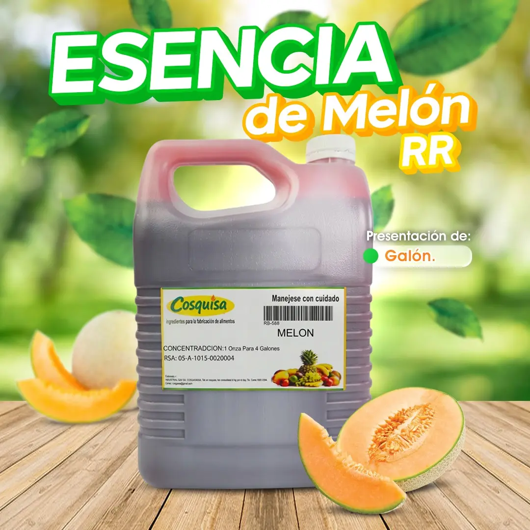 Esencia de melón RR para refrescos y juguitos | Cosquisa