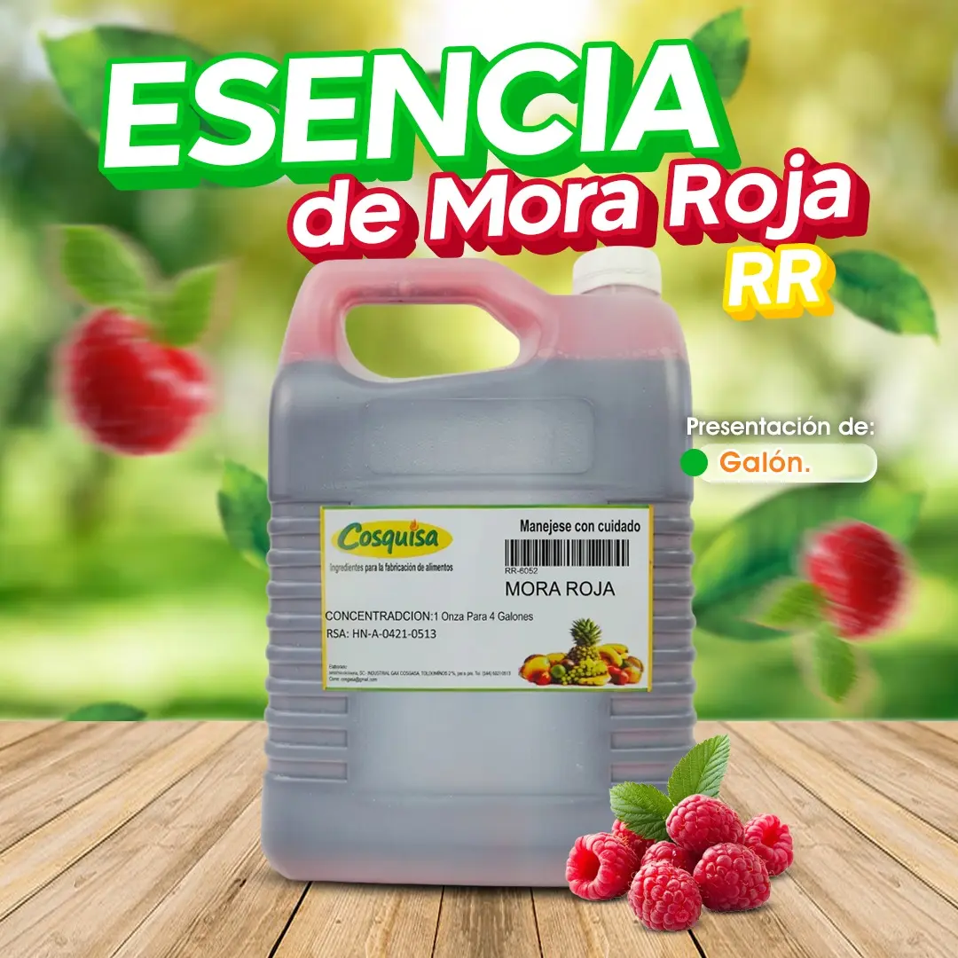 Esencia de mora roja RR para juguitos y refrescos | Cosquisa