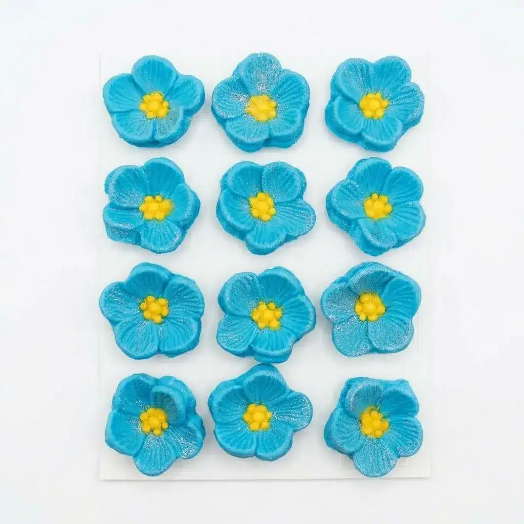 Flor No Me Olvides de azúcar para decoración de repostería
