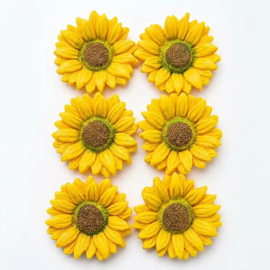 Girasoles decorativas amarillas para repostería