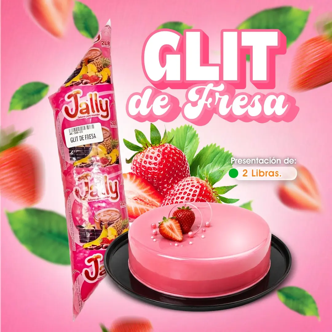 GLIT de fresa para repostería y decoración de postres | Cosquisa