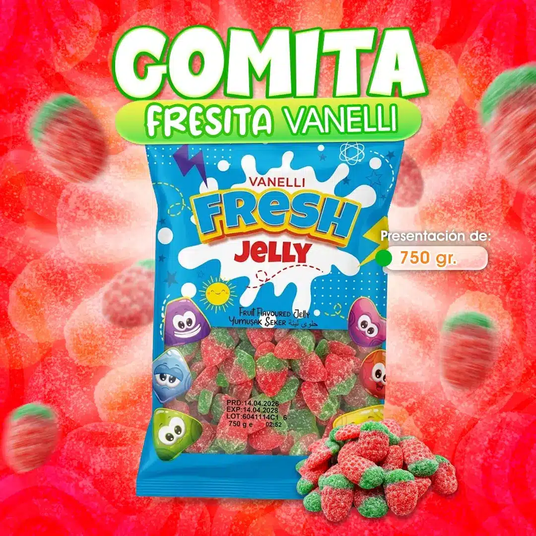 Gomitas fresitas Vanelli para dulces y fiestas | Cosquisa