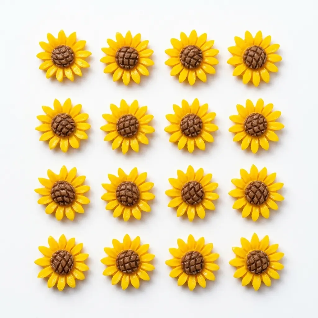 Mini Girasoles decorativas amarillas para repostería