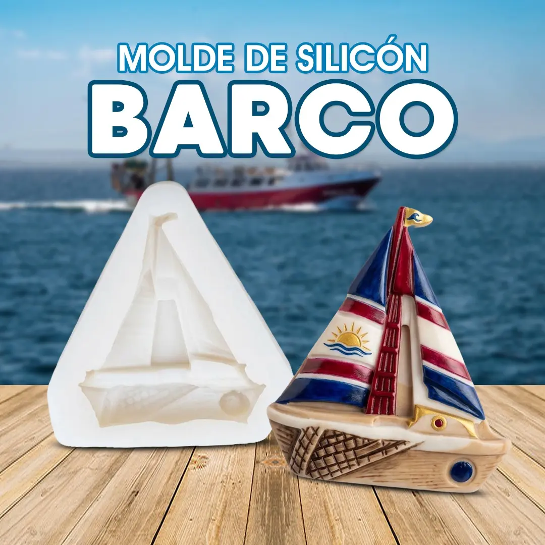 Molde de silicón barco velero para repostería | Cosquisa