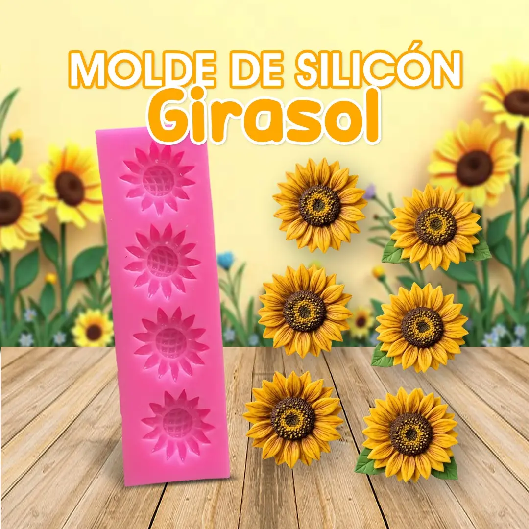 Molde de silicón de girasoles para repostería | Cosquisa