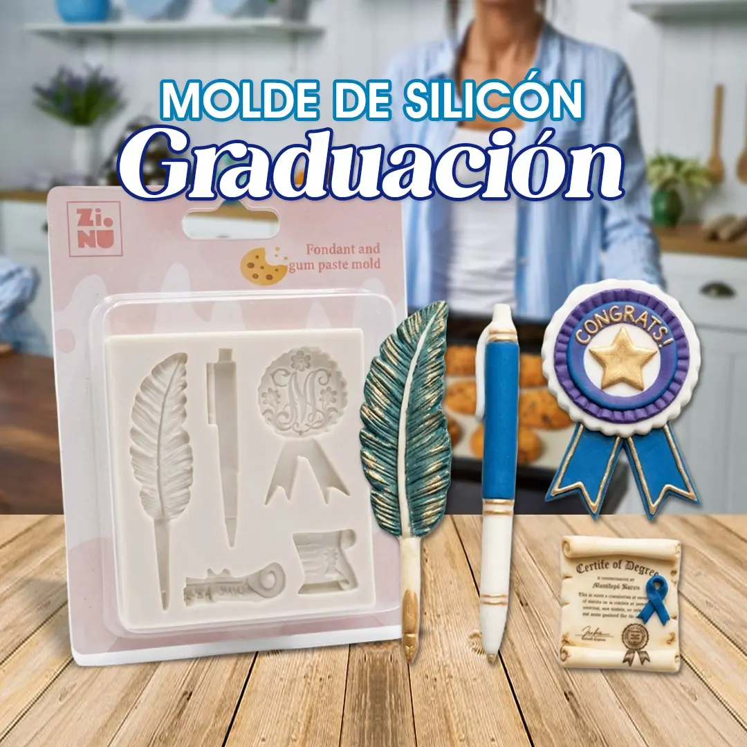 Molde de silicón de graduación para repostería | Cosquisa