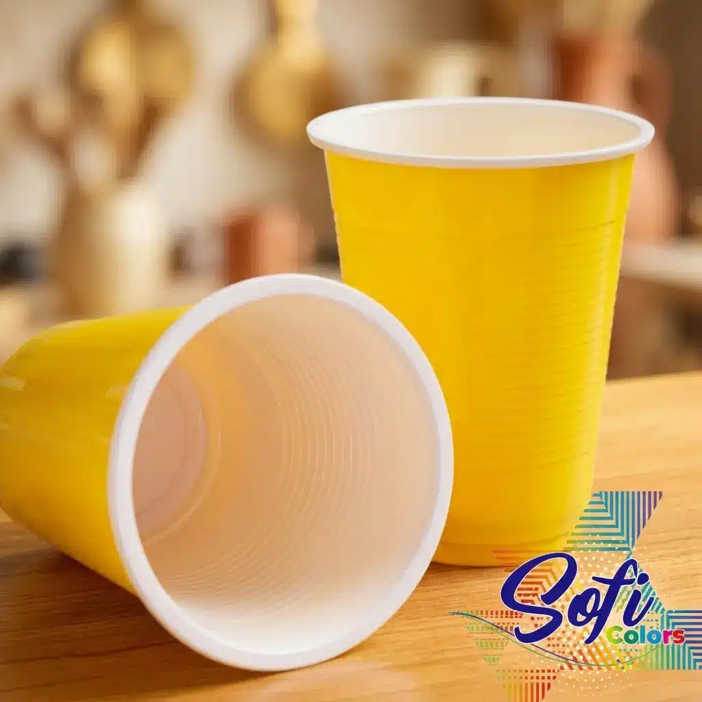 Vaso amarillo Sofi de 10 onzas para bebidas | Cosquisa