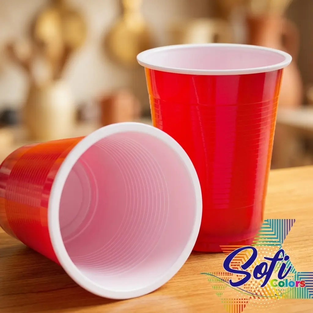 Vaso rojo Sofi de 10 onzas para bebidas | Cosquisa